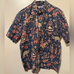 Reyn Spooner rare vintage tribal print size L hawaiin shirt